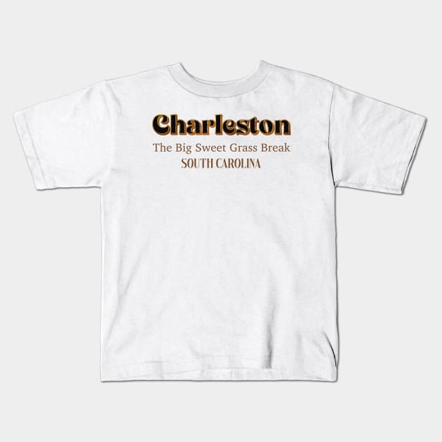 Charleston The Big Sweet Grass Break Kids T-Shirt by PowelCastStudio